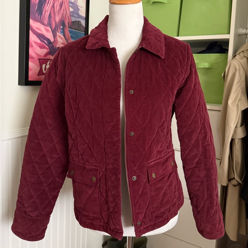Eddie Bauer Woman's Burgundy Corduroy Jacket M